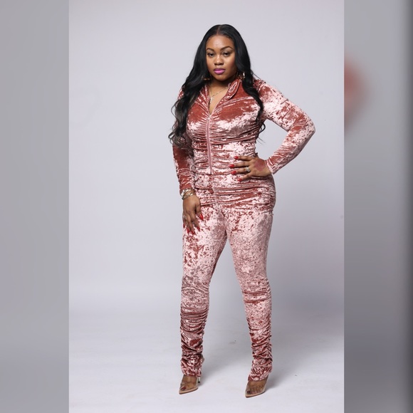 Mauve 2 piece tracksuit - Picture 4 of 4